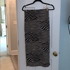 High waisted midi skirt